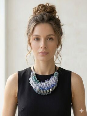 Heaven Tanudiredja Crystal Statement Collar Bib Necklace